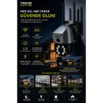 teknokutum 2.4g Wifi Bağlantılı 1080P, 2+2 4mp Çift Lensli 355° Geniş Açılı Ip Kamera - Siyah