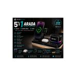 TEKNOKUTUM 5'İ 1 Arada 25W Qi2 Manyetik Kablosuz Şarj Standı Bluetooth Hopörler Alarm Saat Led Işık