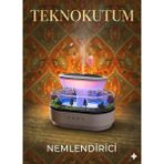 teknokutum Mini LED Işıklı Buhar Makinesi Aroma Difüzör Hava Nemlendirici – Ferahlık, Işık ve Müzik Bir Arada! - Beyaz