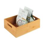 Teknollojia Bambu Organizer Kutusu 2'li Set, Doğal Bambu Saklama Kutuları, Tutma Kulplu, Çok Amaçlı Düzenleyici, 31X21.5X10.5 cm ve 28X16.5X10.5 cm - Option-1