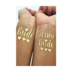 Teknollojia Bride To Be Altın Renk Geçici Dövme 1 Bride 5 Bride Bekarlığa Veda Partisi - 0 Siyah - 0 - 1 Ay