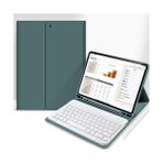 Teknollojia iPad Air 4/5. Nesil 10.9 ile Uyumlu Kılıf Kablosuz Klavyeli Mobax (10.nesil Değildir) Koyu Yeşil - Option-1 - 001-Renkli