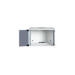 Teknoloji Caddesi 12U 19" Duvar Tipi Rack Kabinet - Cam Ön Kapaklı Kilitlenebilir Ağ ve Güvenlik Dolabı (Açık Gri/Beyaz)