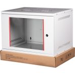 Teknoloji Caddesi 7U 19" Duvar Tipi Rack Kabinet - 542x400mm Cam Ön Kapaklı Demonte Ağ ve Güvenlik Dolabı