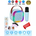 Teknoloji Gelsin K12 Kablosuz Bluetooth Hoparlör Karaoke Mikrofon 5 Ses Efektli Rgb Hd Stereo Ses Usb/Sd/FM