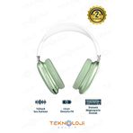 Teknoloji Gelsin Kablosuz Kulaklık Bluetooth 5.0 P9 Air Max Kulaküstü Kulaklık Mikrofonlu Extra Bass Yeşil
