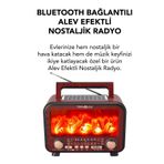 Teknoloji Gelsin Şömine Görünümlü Ahşap Nostalji Bluetooth Usb Sd Mp3 Radyo Müzik Kutusu