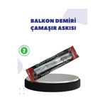 TEKNOLOJİBİZDE 25x60 Balkon Askılığı Kare Demir Uyumlu Hava Dayanıklı Çamaşır Askısı