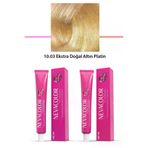 TEKNOLOJİBİZDE ALTE6102459381106 2 Li Set Premium 10.03 Ekstra Doğal Altın Platin - Kalıcı Krem Saç Boyası 2 X 50 G Tüp