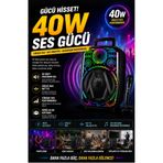 Teknolojimburada Büyük Boy Ultra Bluetooth Hoparlör Karaoke Ses Sistemi Kolon Speaker Ses Bombası