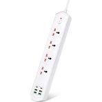 Teknomila 6 Usb'Li 4'Lü Çoklu Priz 2 M Kablolu Akım Korumalı Anahtarlı Uzatma Grup Priz 3000W