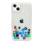 TEKNOMODA Apple Iphone 15 Kılıf Düz (simsiz) Sulu iOs ikon Silikon (facebook) ile uyumlu