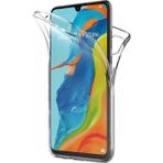 Teknomoda Huawei P30 Lite 360 Derece Kılıf Kristal Silikon Şeffaf Ön Arka