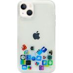 Teknomoda iPhone 15 Kılıf Düz Simsiz Sulu Apple Uyumlu iOS İkon Silikon Facebook