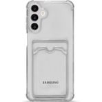 Teknomoda Samsung Galaxy S23 Plus Kılıf Kartlıklı Anti Şok Korumalı Şeffaf Silikon Füme Koyu Şeffaf