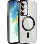 Teknomoda Samsung Galaxy Uyumlu S21 Fe Kılıf Kamera Lens Korumalı Renkli Magsafe Şeffaf Silikon