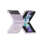 TEKNOMODA Samsung Galaxy Z Flip 4 Magsafe ile Uyumlu Kılıf Wireless Kablosuz Şarj Uyumlu Manyetik Şeffaf Kapak