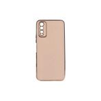 TEKNOMODA Vivo Y20 Kılıf Kenarları Gold Kamera Korumalı Renkli Pastel Silikon Rose Gold ile uyumlu