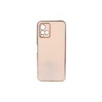 TEKNOMODA Vivo Y21S Kılıf Kenarları Gold Kamera Korumalı Renkli Pastel Silikon Rose Gold ile uyumlu