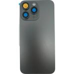 Teknonet Apple Uyumlu iPhone 15 Pro Kamera Camlı Batarya Kapağı + 001 natural