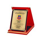 Teknookul Jandarma Plaketi | Kişiye Özel Hizmet Anısı Plaketi – Kırmızı Kadife Kutu Veda Hatırası- 12X16
