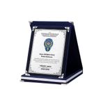 Teknookul Polis Teşekkür Plaketi | Kişiye Özel Emniyet Hizmet Anısı Plaketi – Lacivert Kutu Tasarım- 15X20