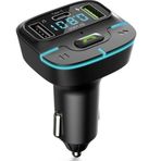 Teknoparkta Araç Müzik Çalar Fm Transmitter F9 Bluetooth Araç Kiti USB Type-C Hızlı Şarj Çıkışlı Çakmaklık şarj