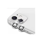 Teknoparkta Iphone 12 Kamera Koruyucu Lens Mercek Metal Çerçeveli 2li Set Gümüş Gri Silver Uyumlu