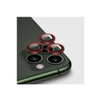 Teknoparkta Iphone 12 Pro Max Uyumlu Kamera Koruyucu Lens Mercek Metal Çerçeveli 3lü Set Kırmızı Red