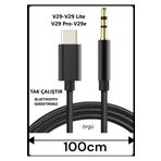 TEKNOPARKTA VİVO V29 5G V29 Lite V29 Pro V29e Aux Kablo Type C Aux Kablo Dac Çipli örgü Tak Çalıştır