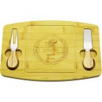 Teknoparkx Bıçak Sağ-Sol 19X29CM -1.5cm Ahşap Bambu Kahvaltı Peynir Sunum Tabak 2peynir Bıçak=ahşap Sapl - Çok Renkli