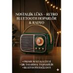 Teknoparkx Sonx Nostaljik Retro Bluetooth - Fm Radyo, USB ve Bluetooth Kablosuz Hoparlör - Renkli