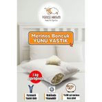 Teknor %100 Doğal Merinos Boncuk Kuzu Yünü Dolgulu Yastık 50 X 70 Cm Ebat 1000 gram