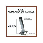 Teknor 4Lü Katlanır Metal Yer Sofrası Ayağı Yer Masası Ayağı 20 Cm