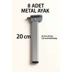Teknor 8 Li Katlanır Metal Yer Sofrası Ayağı Yer Masası Ayağı 20 Cm