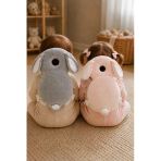 Teknor Bebek Baş Koruma Yastığı Tavşan Modeli Ve İlk Adımlar İçin Düşme Önleyici Sırt Koruyucu (Gri-Pembe)