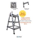 Teknor Kutlu Çift Taraflı 3+3 Metal Merdiven
