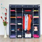 Teknor Prado Çift Yandan Raflı Çelik Profilli Bez Dolap - Lacivert