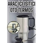 Teknorod Araç Içi Çelik Su Isıtıcı Termos Bardak Çakmak Girişli Kupa Görünümlü