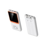 teknosepetim 20000 Mah 22.5 W Kablolu Powerbank Type-c Lightning Hızlı Şarj ince Tasarım Led Ekranlı