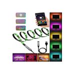 Teknosepetim Bluetoothlu Usb Girişli Şerit Led Rgb Renkli Ayarlanabilir Tv Arkası Araba Içi Renkli Led 5Mt