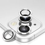 teknosepetim iphone 15 6.1 inc 15 plus 6.7 Kamera Koruma Lensi Alüminyum Çerçeveli Safir 9H Cam iphone 15-15 plus gümüş