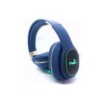 Teknosepetim Kablosuz Rgb Led Işıklı Bluetooth Kulaklık+ Sd Kart Wireless Tasarımlı Kulaklık Katlanır Yumuşak Ped, Mavi