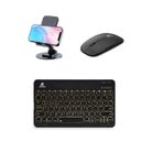 Teknosepetim Klavye Mouse Ve Tablet Telefon Tutucu 3 In 1 Set Bluetooth Klavye Mouse Set Sessiz Klavye
