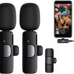 teknosepetim Mini Kablosuz Yaka Mikrofonu 360° Çok Yönlü Yaka Mikrofonu Gürültü Azaltma Type-C Android Akıllı Telefon ile Uyumlu YouTube için Tablet Facebook Canlı Akış Video Kaydı Vlog Röportaj Çevrimiç-Wsolar