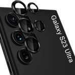 teknosepetim Samsung Galaxy S23 Ultra Uyumlu Kamera Lens Koruyucu Cam 3d Tam Kaplar Metal Çizilmez Cam HD Kamera Bozmaz 5 parça