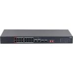Teknoteg - Rsr - Dahua S3218-16ET-135, 16 Port, Megabit, Poe 135W, 2 Port Gigabit Uplink, 2 Port Gigabit Sfp, Longe Range 250MT, Yönetilemez, Rack Mount Switch