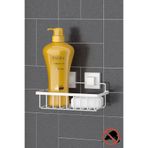 Teknotel Delme Vida Matkap Yok! Easyfıx Yapıskanlı Tek Katlı Banyo Rafı Beyaz Ef241
