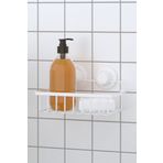 Teknotel Delme Vida Matkap Yok! Vakumlu, Yapışkanlı Tek Katlı Banyo Rafı Beyaz DM241