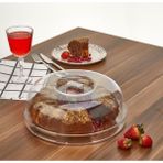 Teknotrust 2 In 1 Kristal Kek Fanusu Pleksi Kek Pasta Sunum Standı Tepsi Fanus Kristal Sunum Tepsisi - 1,5 x 11 cm